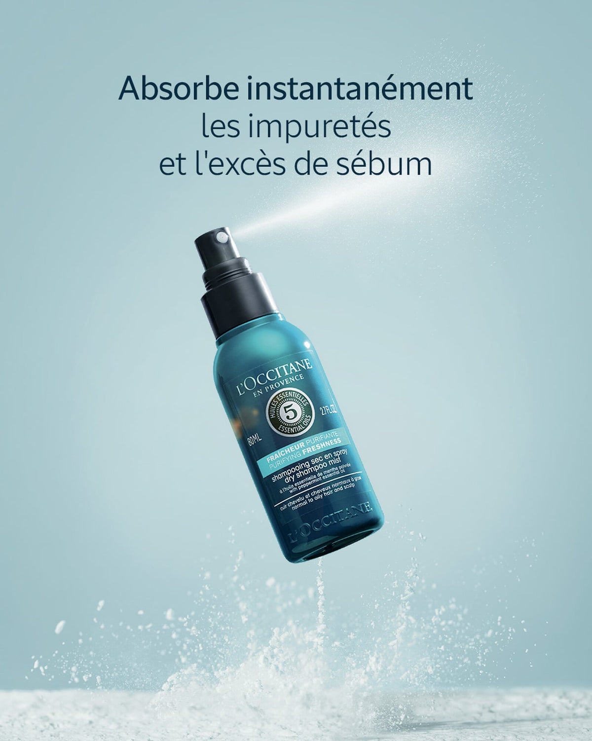 Shampooing Sec en Spray Fraîcheur Purifiante