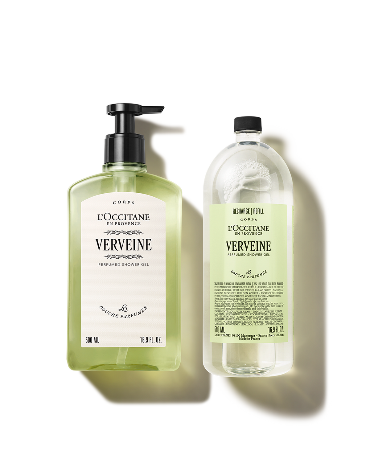 Duo Gel Douche Verveine et sa recharge